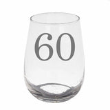 Personalised Engraved Name and Age Stemless Gin Glass – Birthday Gift