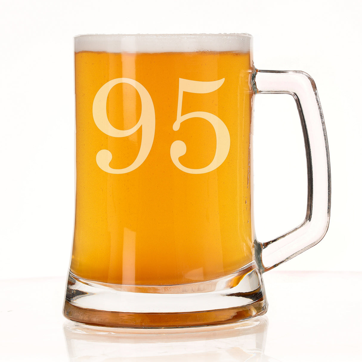 Name and Age Signature Font Engraved Beer Stein – Personalised Birthday Gift