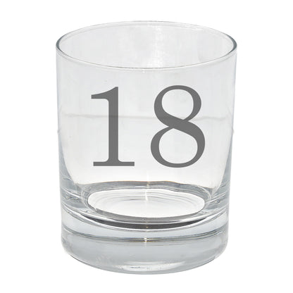 Personalised Whisky Glass with Name & Age – Birthday Gift for Him
