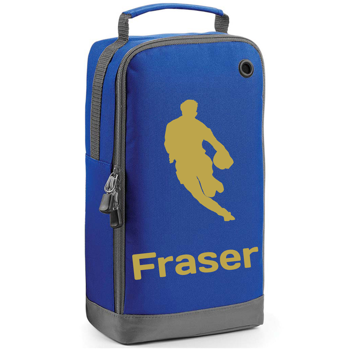 Rugby Boot Bag or Shoe Bag – Personalised with Name | Rugby Player Front-On Design