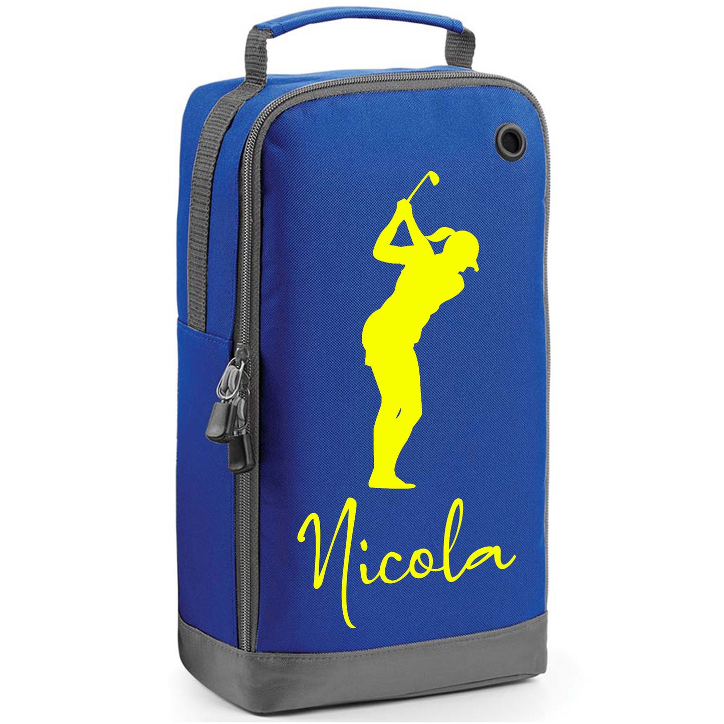 Personalised Golf Shoe Bag with Female Golfer & Name or Initials  - Always Looking Good -   