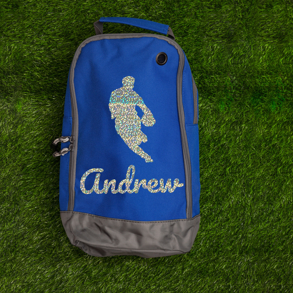 Rugby Boot Bag or Shoe Bag – Personalised with Name | Rugby Player Front-On Design