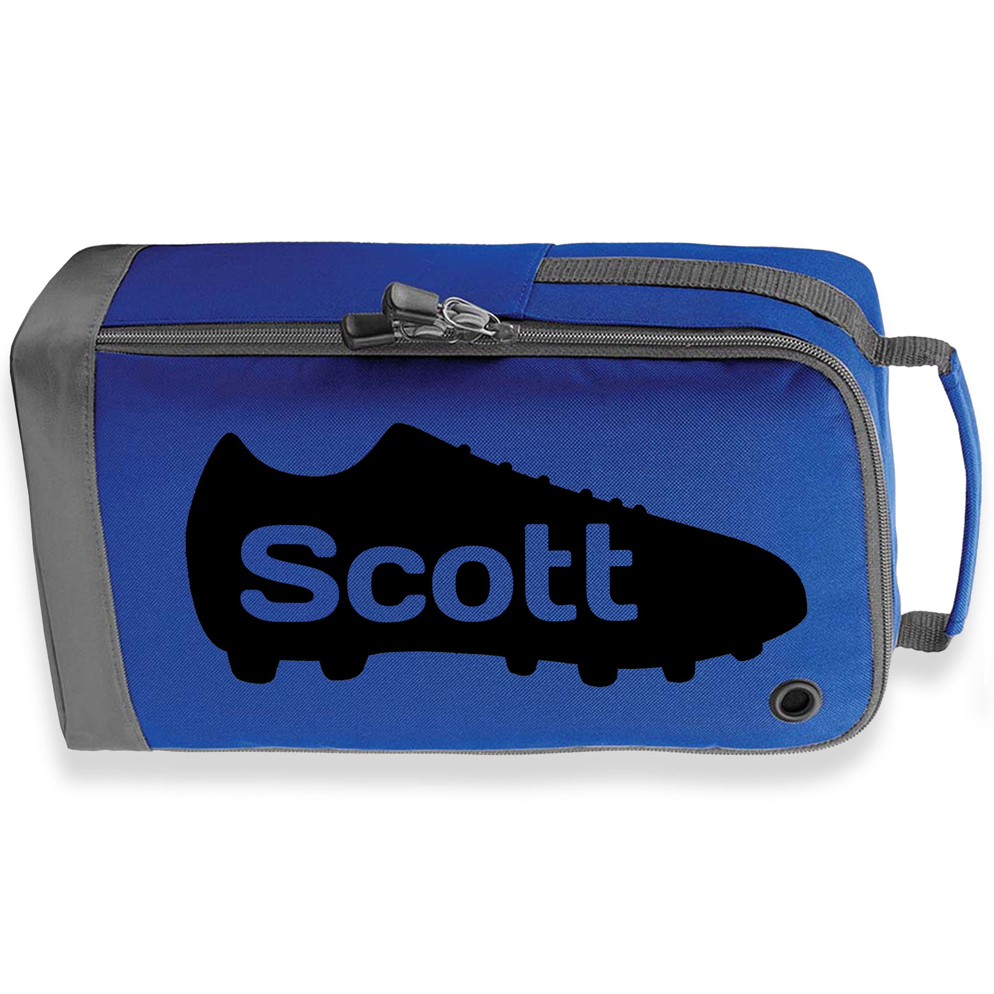 Personalised Football Boot Bag with Design & Name  - Always Looking Good - Royal Blue  