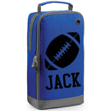 Personalised Rugby Boot Bag with Design & Name - Always Looking Good - Black  - Royal Blue  