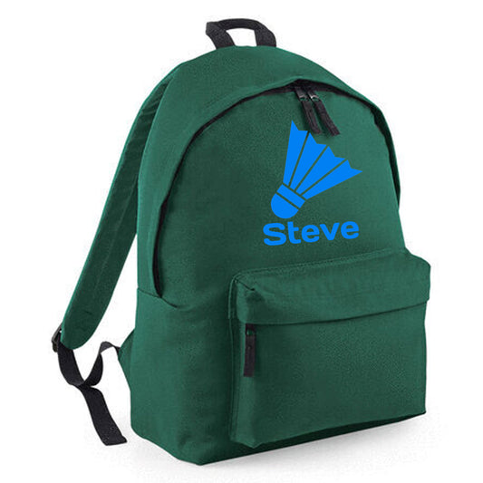 Personalised Badminton Backpack, Kids Rucksack Bag with Name
