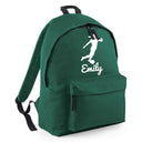 Personalised Female Footballer Backpack | Kids School Bag with Name
