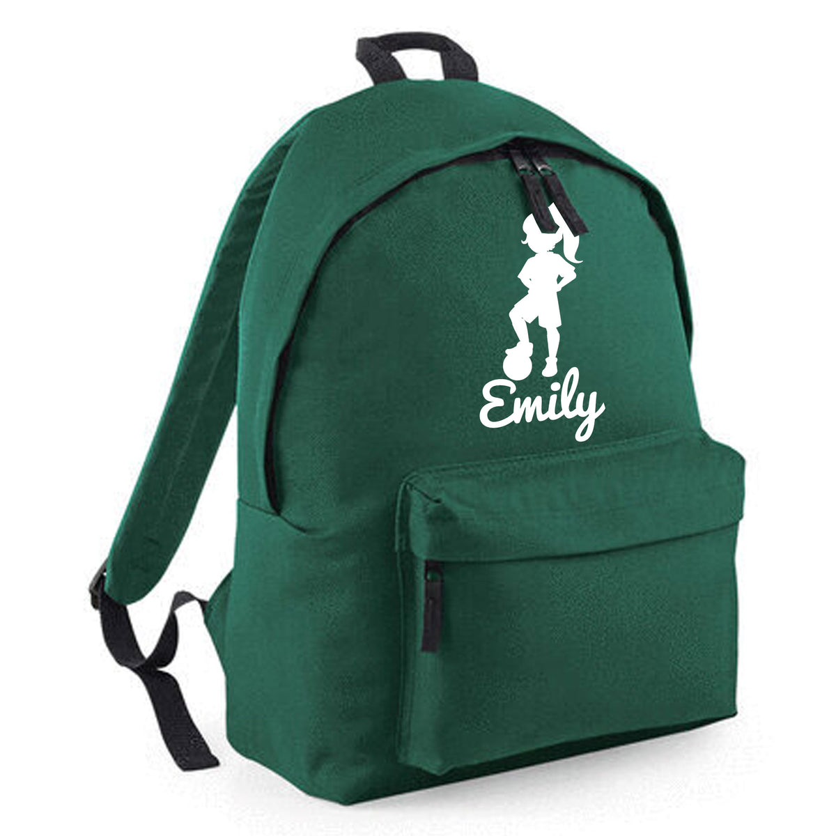 Personalised Girl Footballer Backpack | Kids School Bag with Name