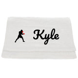 Personalised Embroidered Boxing Towel  - Always Looking Good - White  