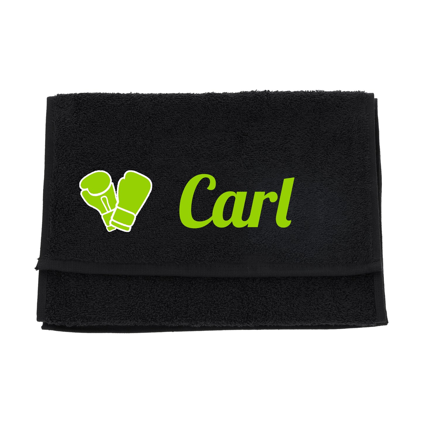 Personalised Embroidered Gym Towel with Boxing Design