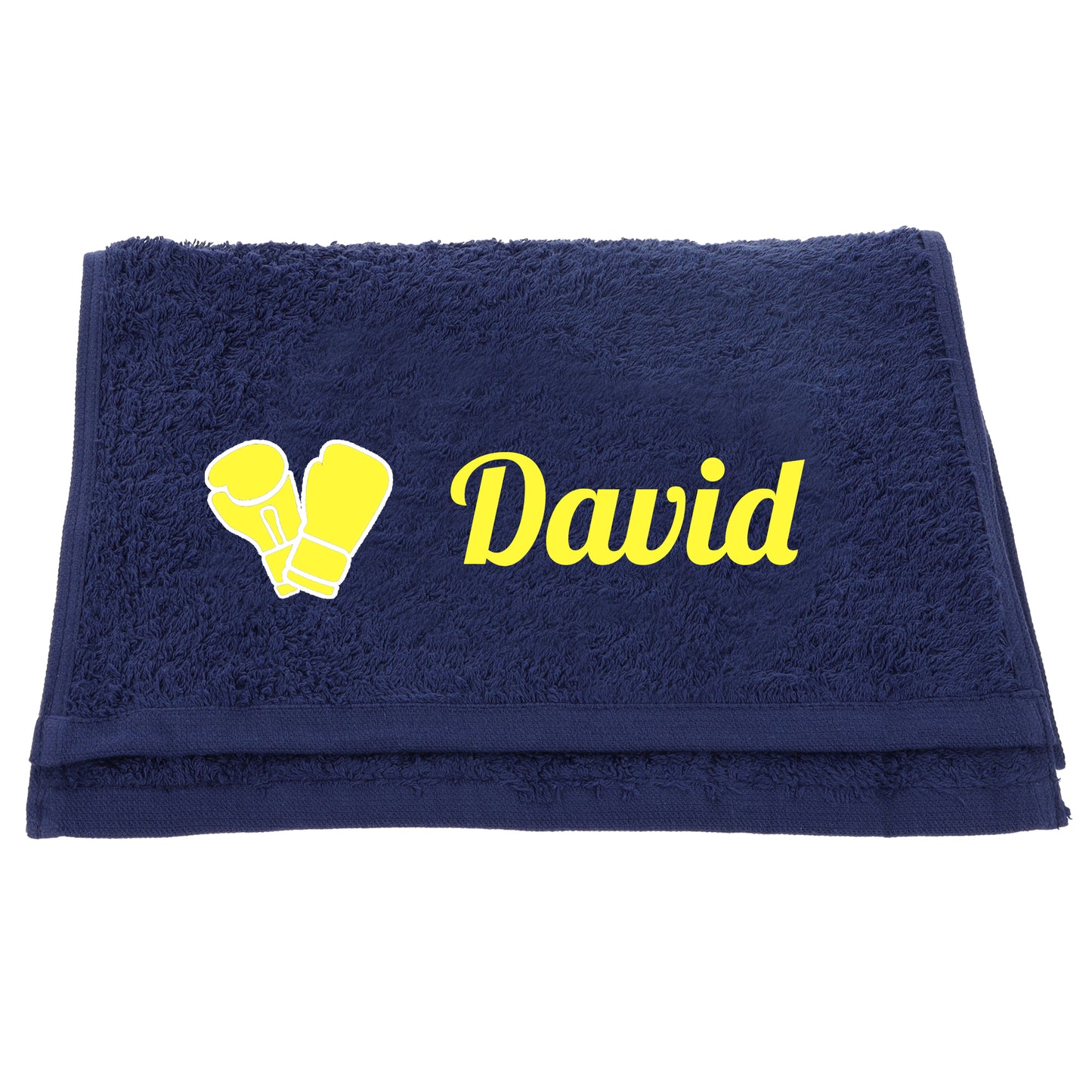 Personalised Embroidered Gym Towel with Boxing Design