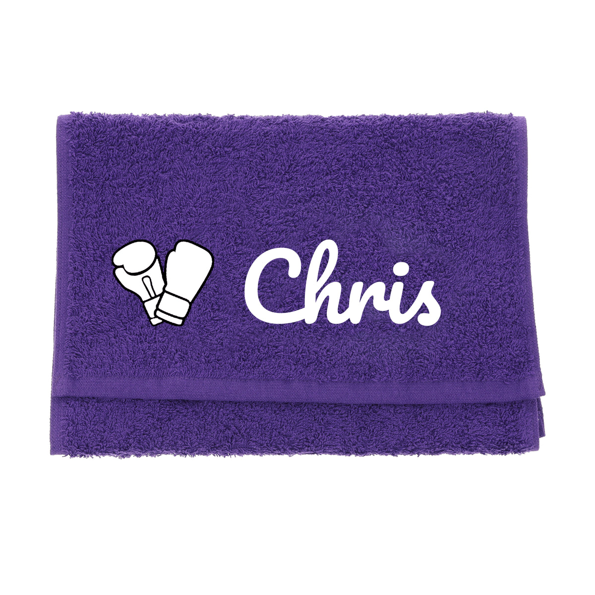 Personalised Boxing Gym Towel – Embroidered with Name | Choice of Design