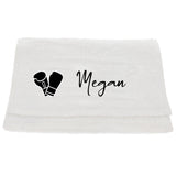 Personalised Boxing Gym Towel – Embroidered with Name | Choice of Design