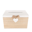 Blank Wedding Card Box – White & Wooden Memory PostBox for Crafting  - Always Looking Good -   