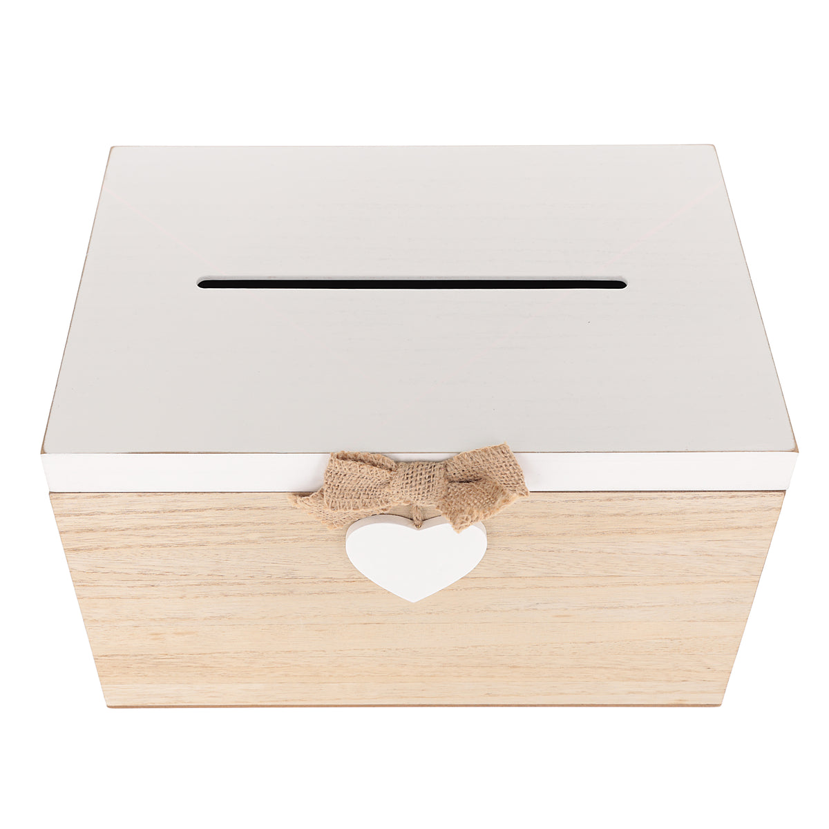 Blank Wedding Card Box – White & Wooden Memory PostBox for Crafting  - Always Looking Good -   