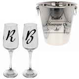 Personalised Drinks on Ice Bucket With matching Champagne or Beer Glasses  - Always Looking Good -   