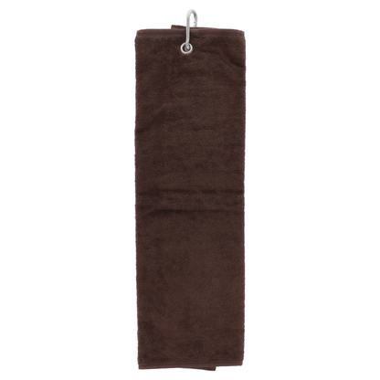 Personalised GOLF Towel - Embroidered Trifold Towel with Carabiner Clip