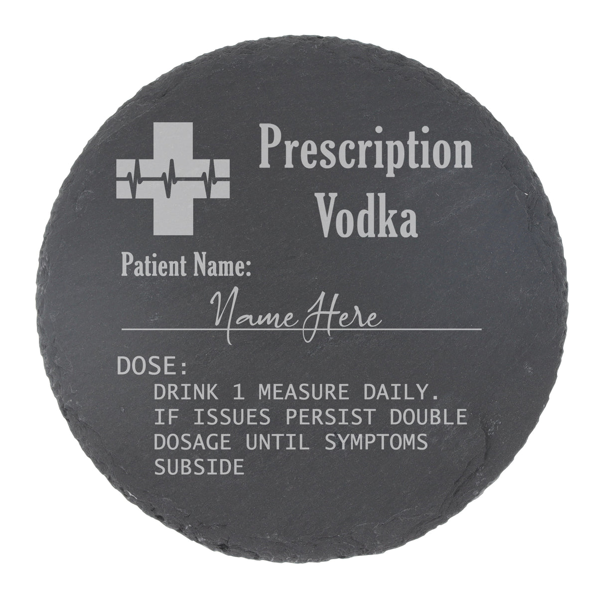 Personalised Vodka Glass With Engraved Prescription