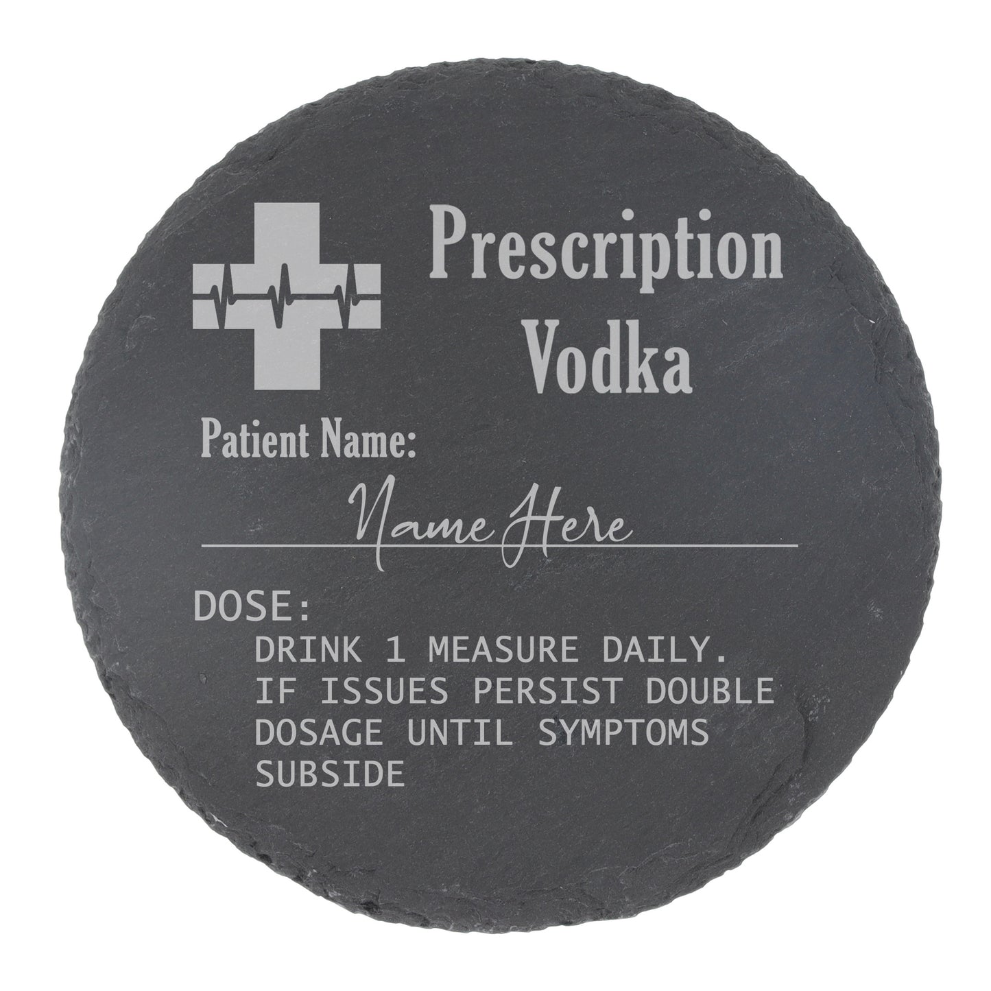 Personalised Engraved Prescription Vodka Glass