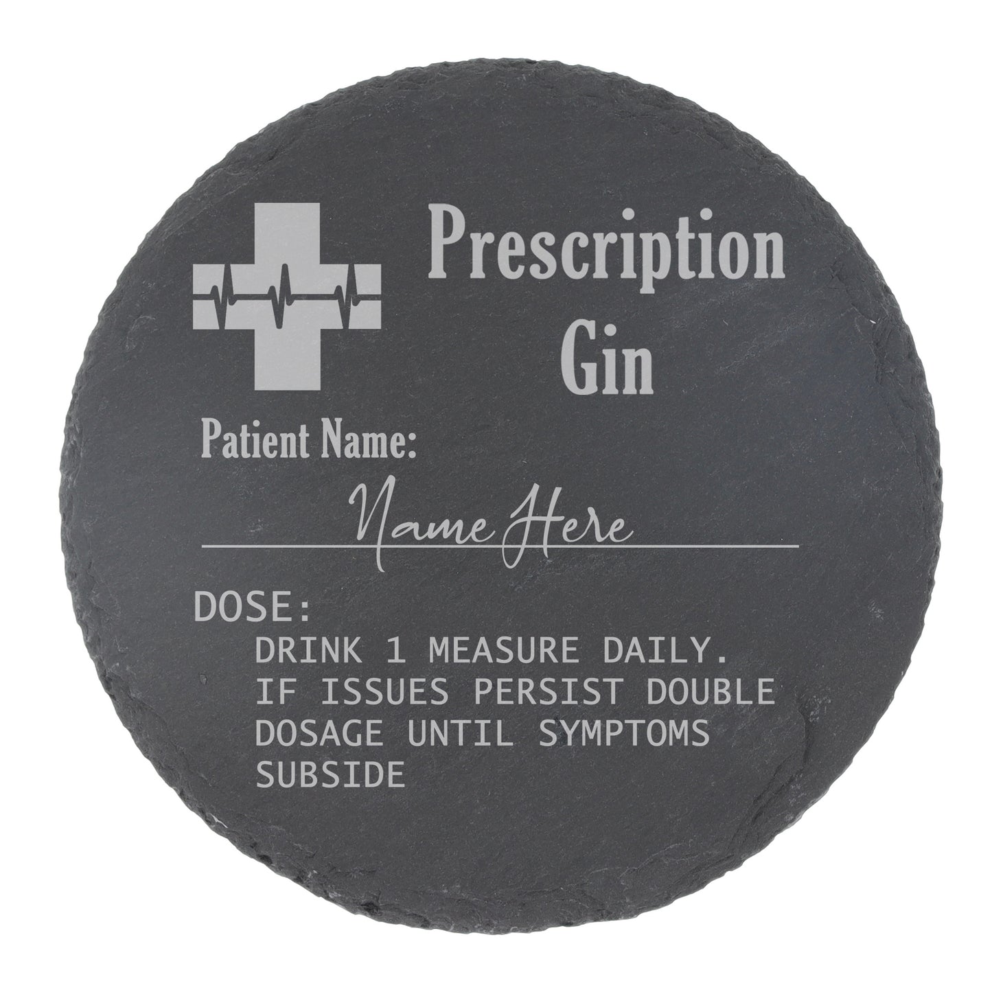 Personalised Engraved Prescription Stemless Gin Glass