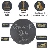 Personalised Mum/Dad/Name's Wine Engraved Glass and/or Coaster Gift Set