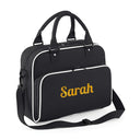 Girls Dance Bag – Personalised Gym, Swim & Sports Bag - Always Looking Good - Black with White Piping Name Only 