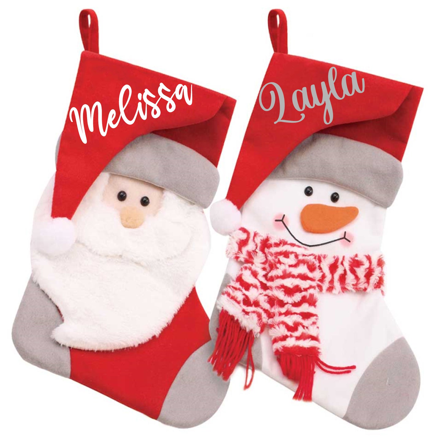 Embroidered Personalised 3D Christmas Stocking With Santa Or Snowman Design  - Always Looking Good -   