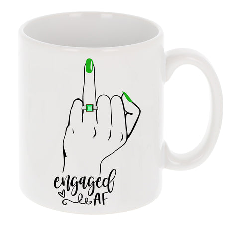 Personalised Engaged AF Does This Ring Make Me Look Engaged Mug and/or Coaster Gift  - Always Looking Good -   