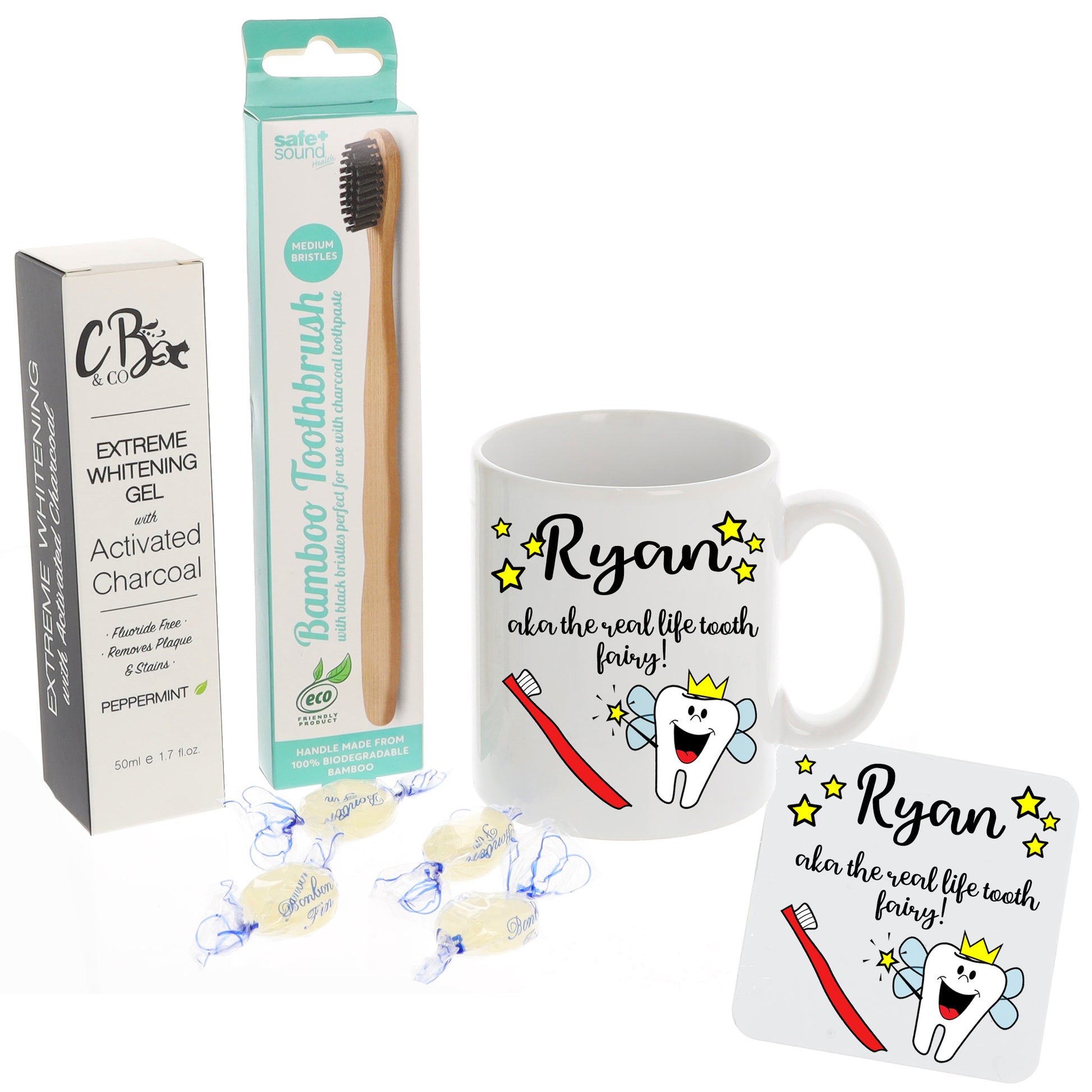 Personalised Dentist AKA The Real Life Tooth Fairy Mug and/or Coaster Gift  - Always Looking Good - Filled Mug & Coaster Set  