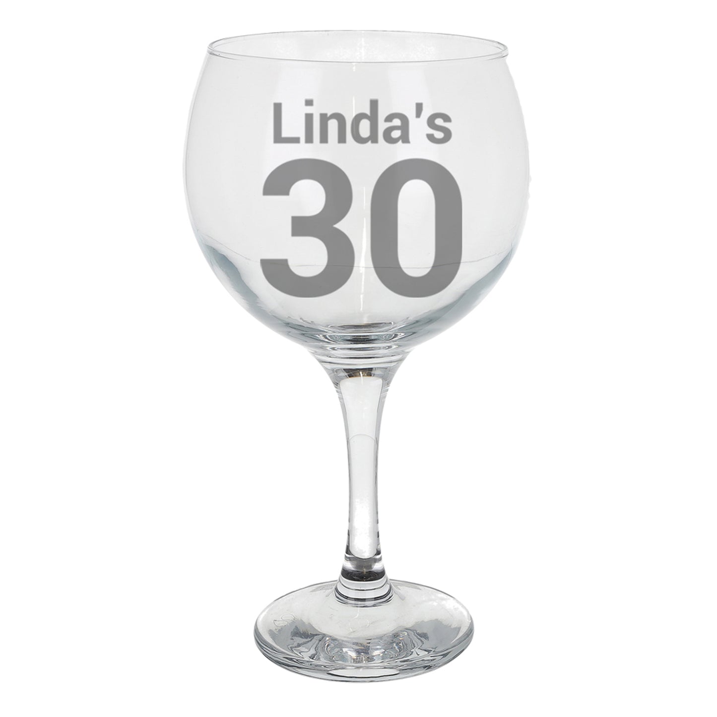 Personalised Engraved Birthday Gin Glass Gift