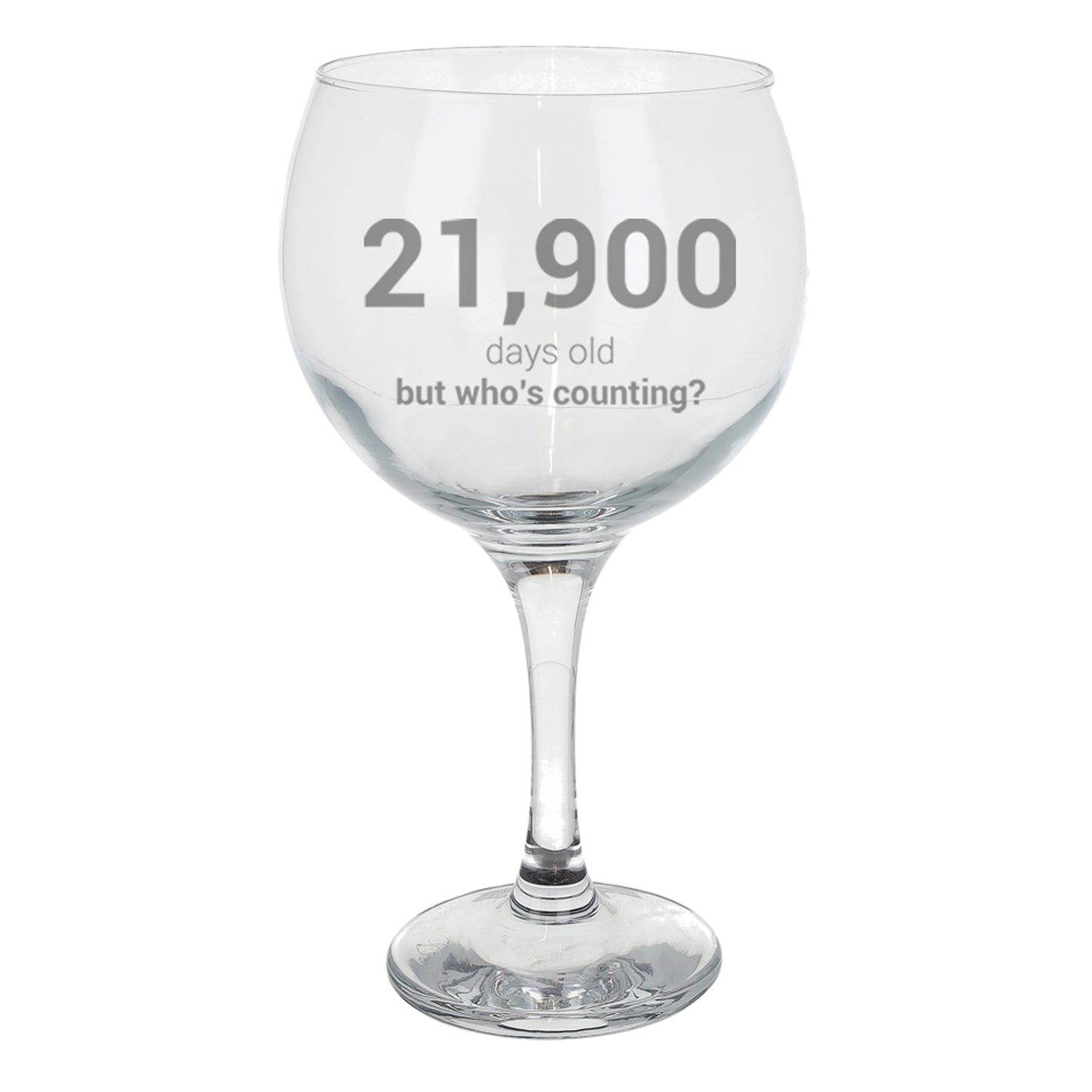 Personalised Engraved Birthday Gin Glass Gift