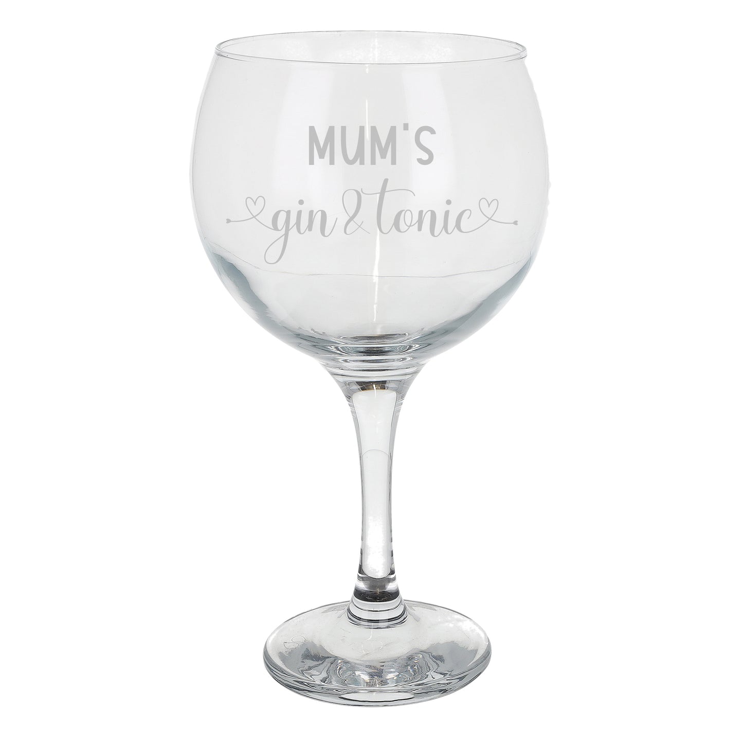 Engraved Personalised Gin Glass | Gin & Tonic Glass with Name