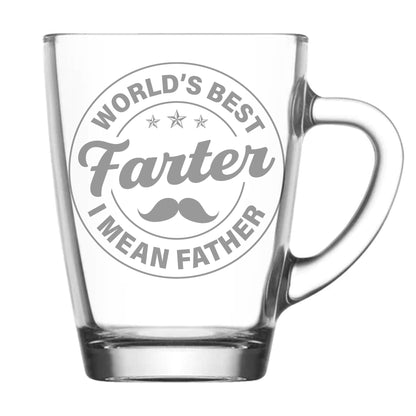 Best Farter I Mean Father Glass Coffee Mug & Coaster Gift for Dad