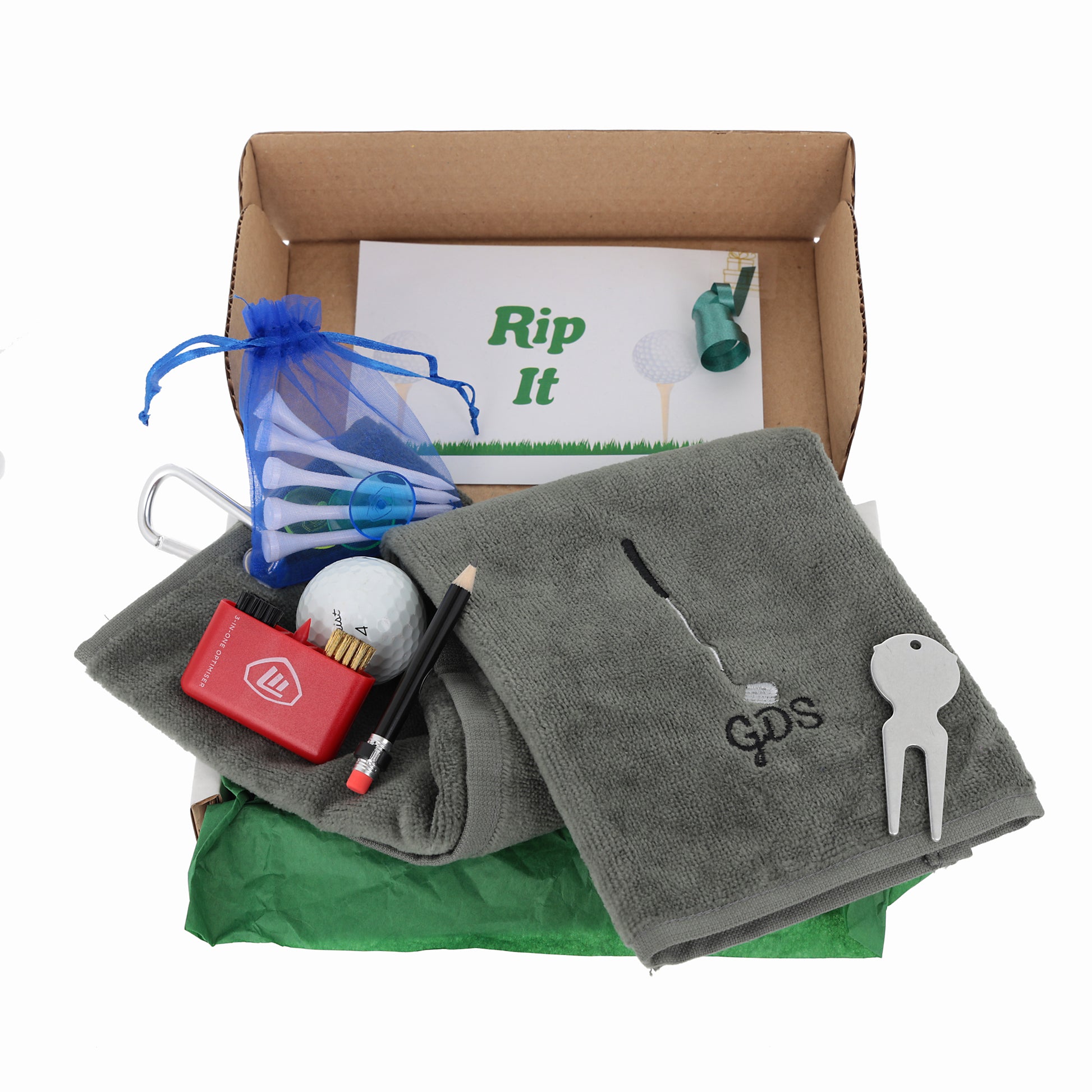 Personalised Tri Fold Golf Towel with Name Golfing Gift Box  - Always Looking Good -   