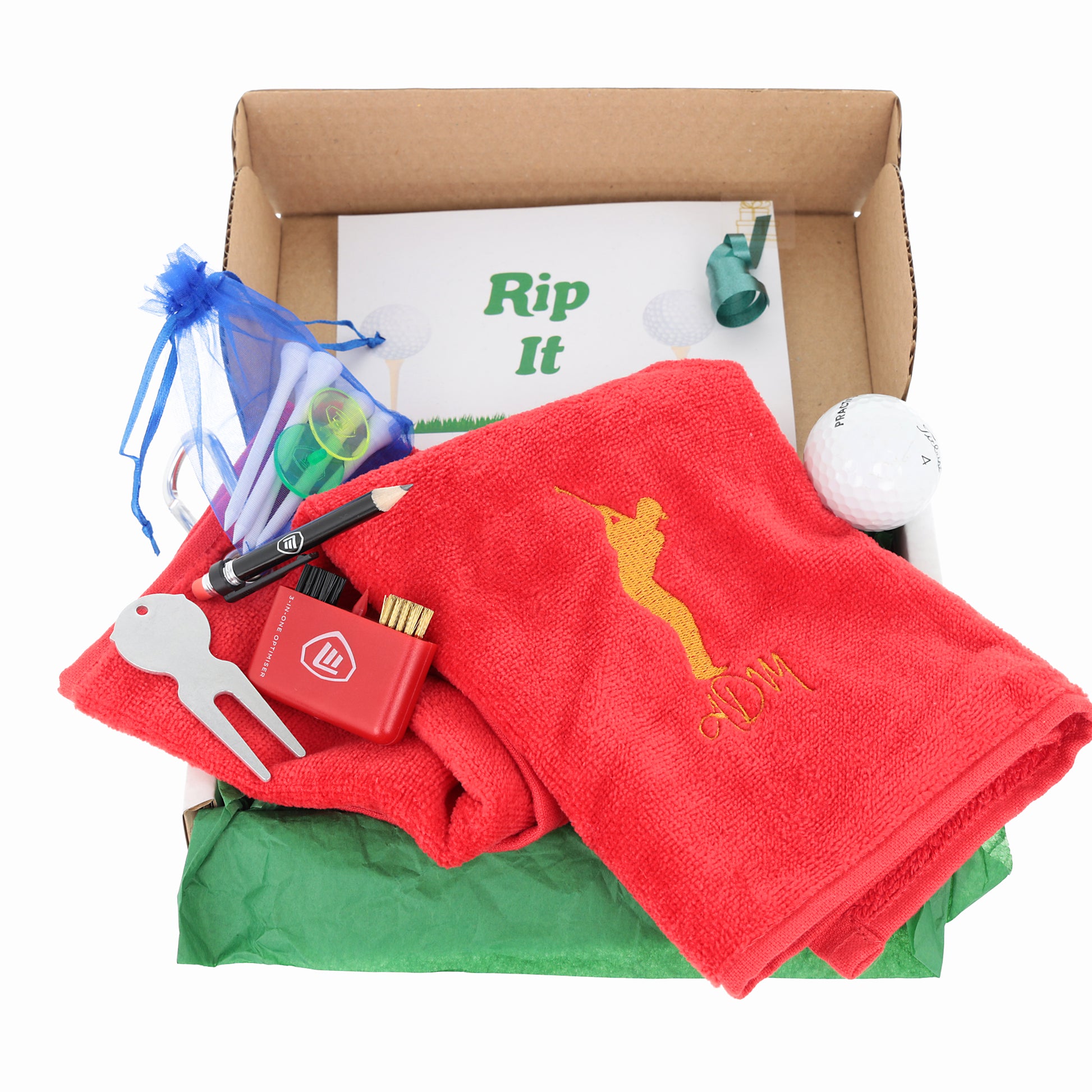 Personalised Tri Fold Golf Towel with Name Golfing Gift Box  - Always Looking Good -   