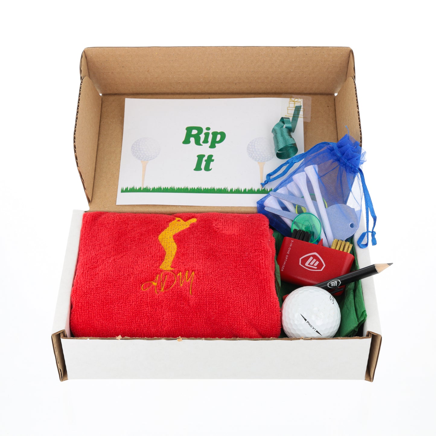 Personalised Tri Fold Golf Towel with Name Golfing Gift Box  - Always Looking Good -   