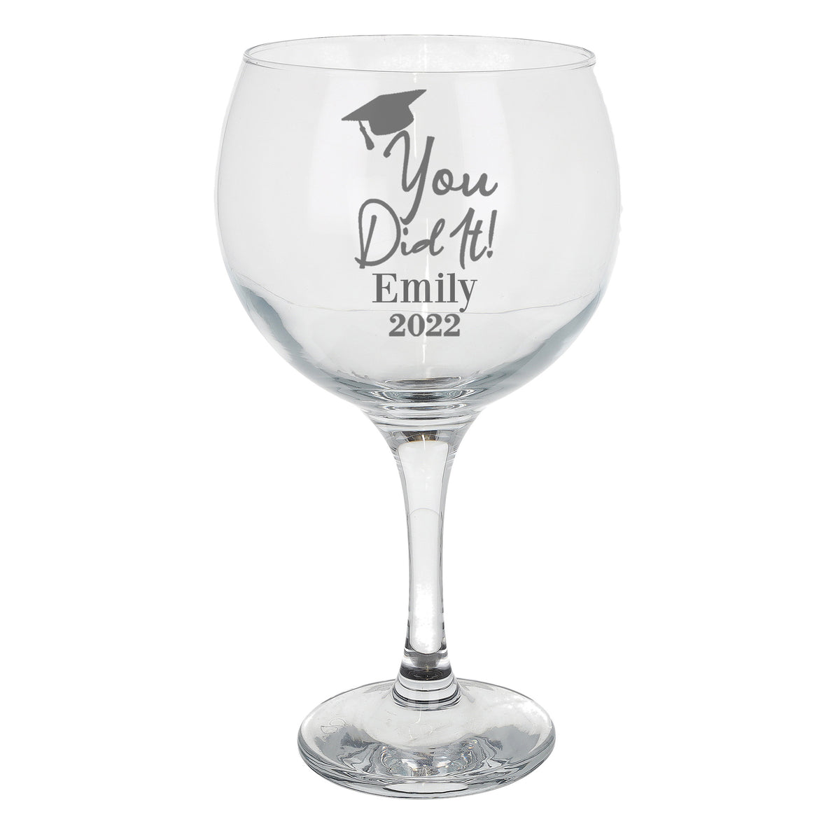Personalised Gin Glass Engraved Graduation Gift