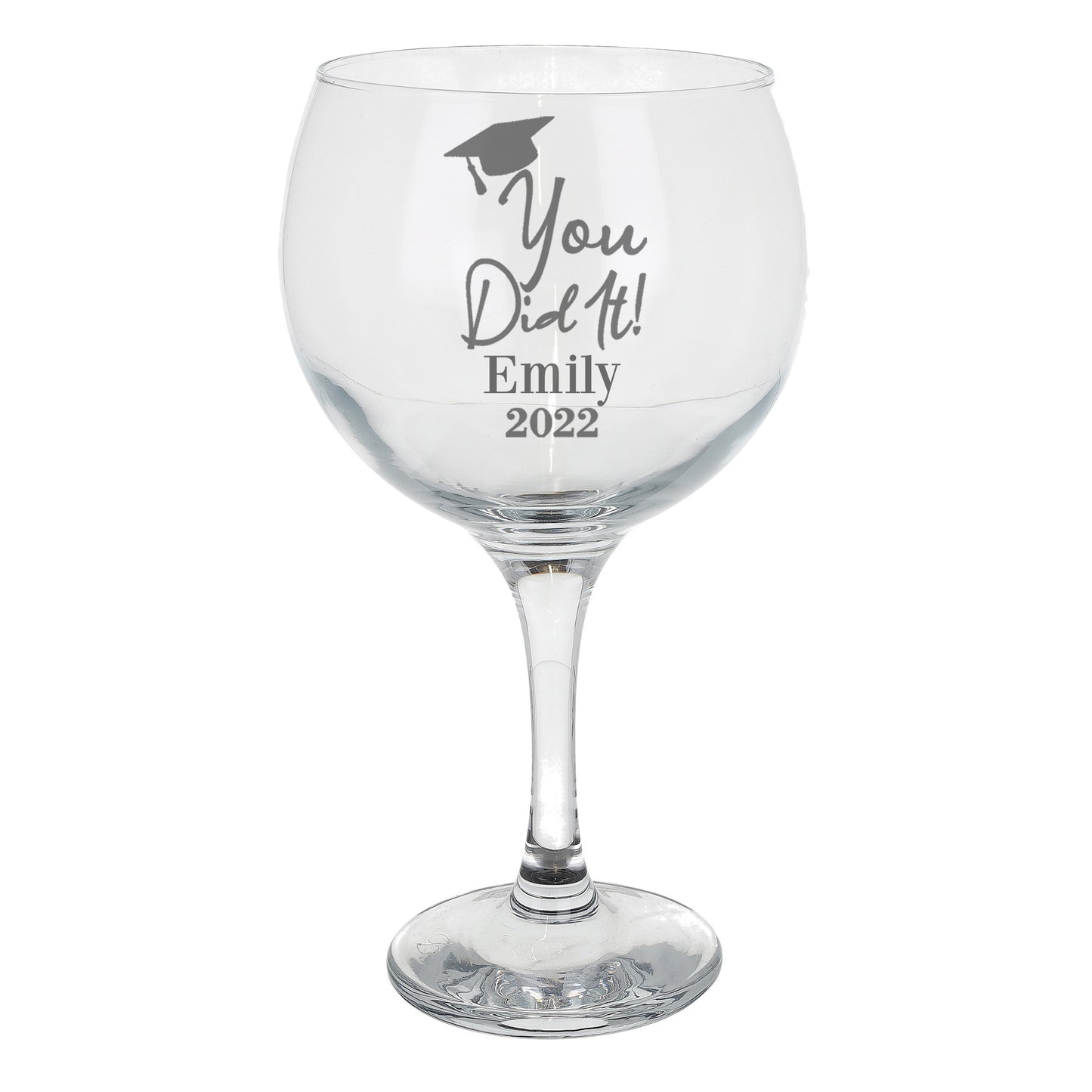 Personalised Engraved Graduation Chunky Gin Glass