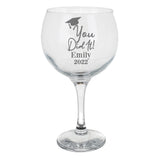 Personalised Gin Glass Engraved Graduation Gift