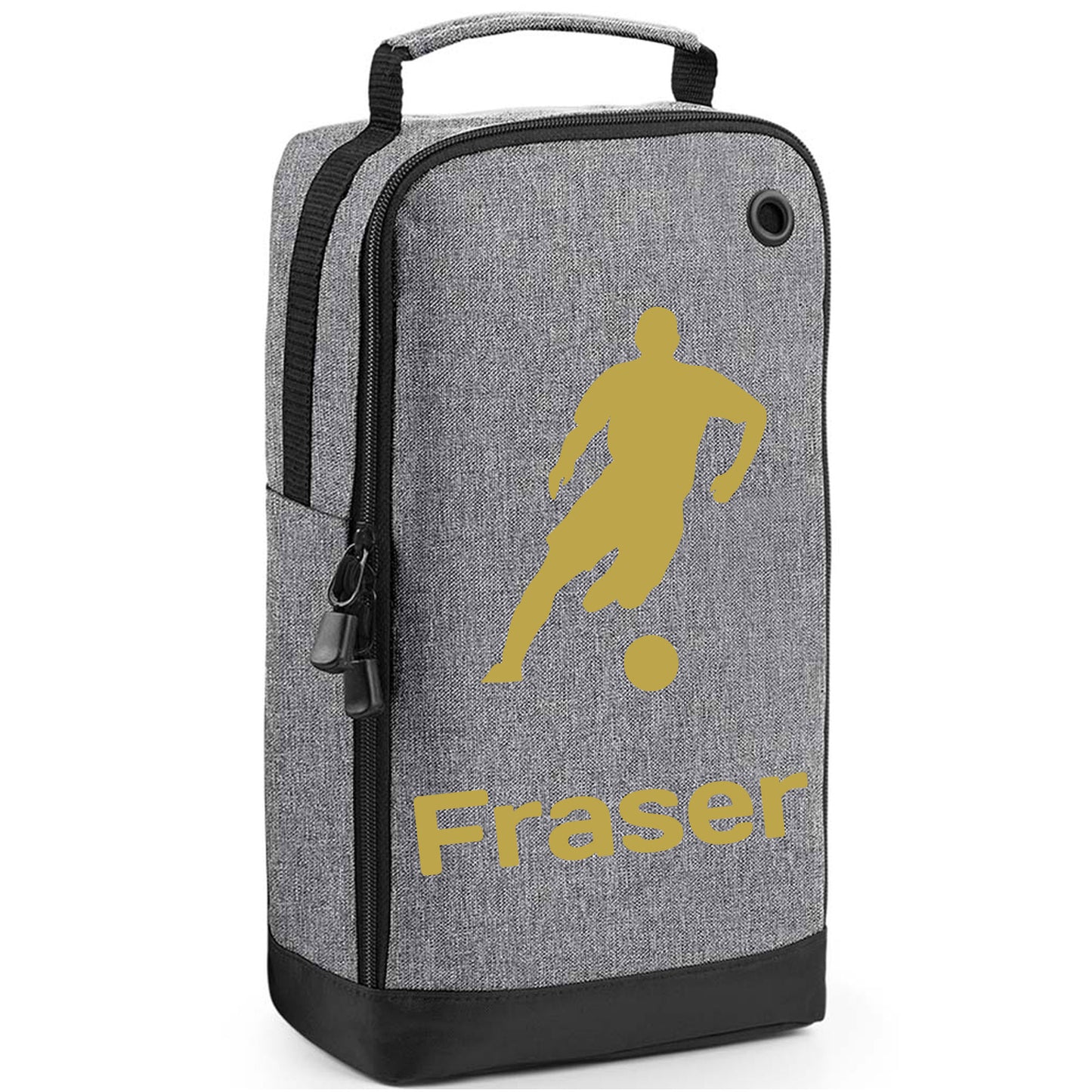 Personalised Football Boot Bag with Design & Name  - Always Looking Good - Grey  