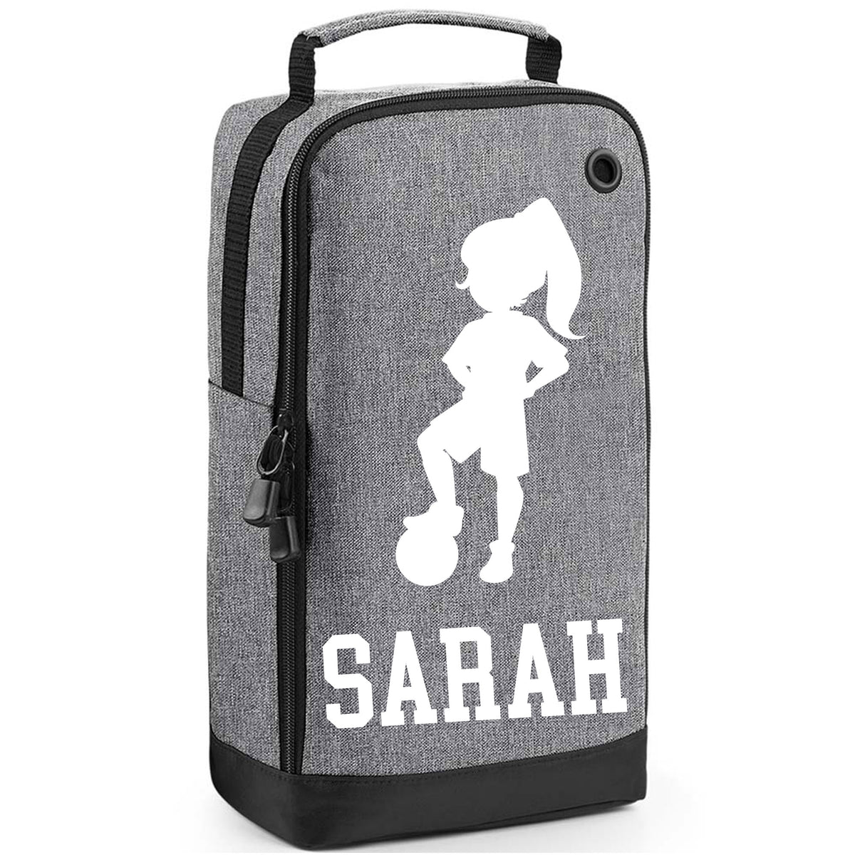 Football Boot Bag or Shoe Bag – Personalised with Name | Girl Footballer Design