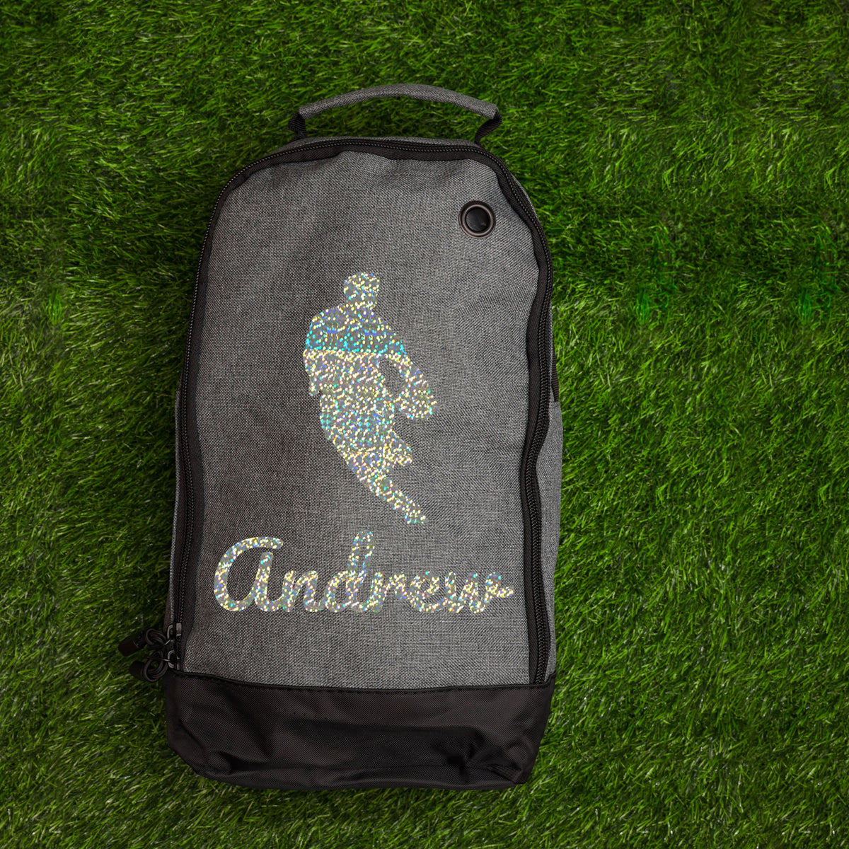 Rugby Boot Bag or Shoe Bag – Personalised with Name | Rugby Player Front-On Design