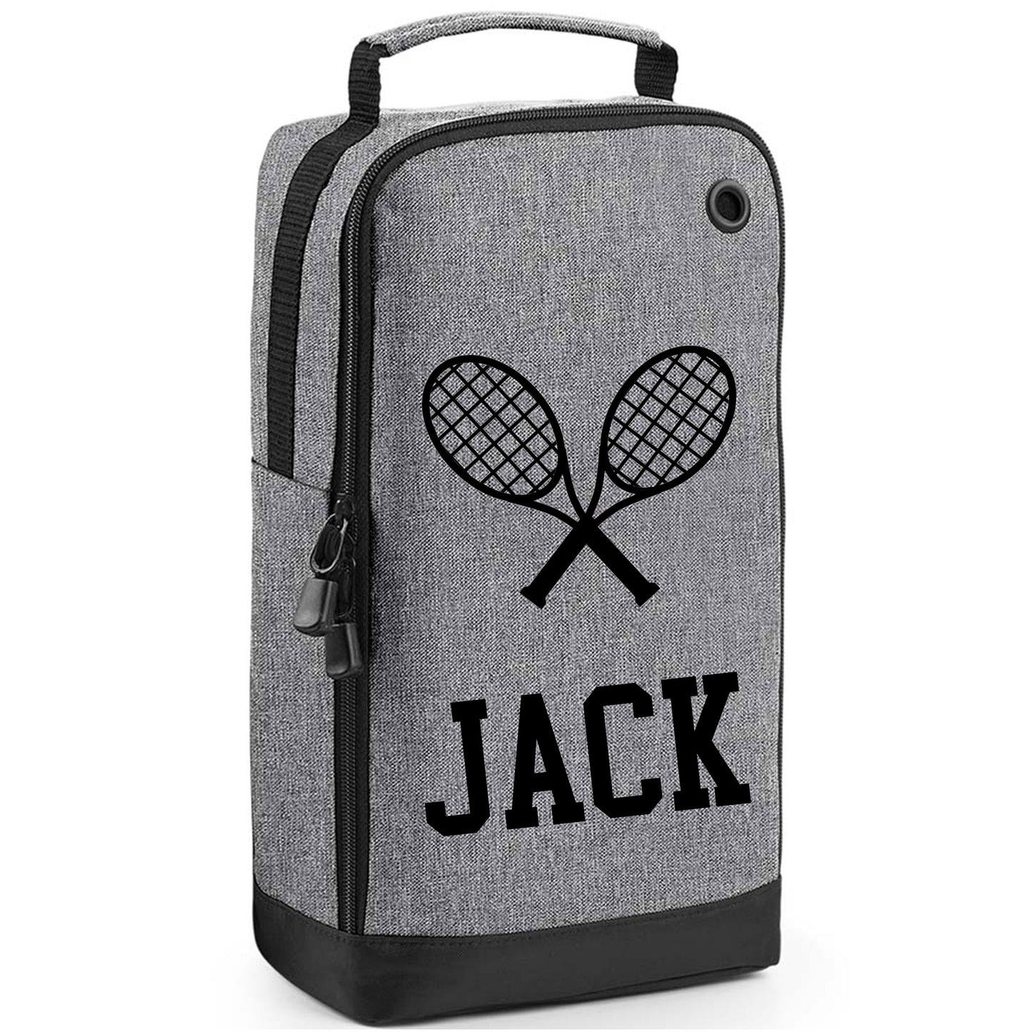 Personalised Tennis Shoe Bag with Design & Name  - Always Looking Good - Grey  