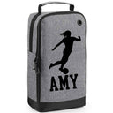 Football Boot Bag or Shoe Bag – Personalised with Name | Female Footballer Design