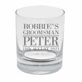 Personalised Groomsman Whisky Glass and/or Coaster Set  - Always Looking Good - Whisky Glass On Its Own  