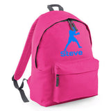 Personalised Boxer Design Backpack | Kids School Bag with Name