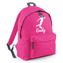 Personalised Female Footballer Backpack | Kids School Bag with Name