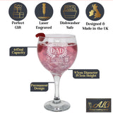 Vintage World's Greatest Engraved Goblet Gin Glass – Personalised Gift for Any Relative