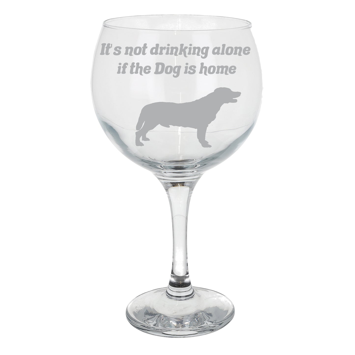 Engraved Personalised Dog Breed Gin Glass