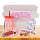 Personalised Flower Girl Proposal Gift – Pink Juice Cup Keepsake