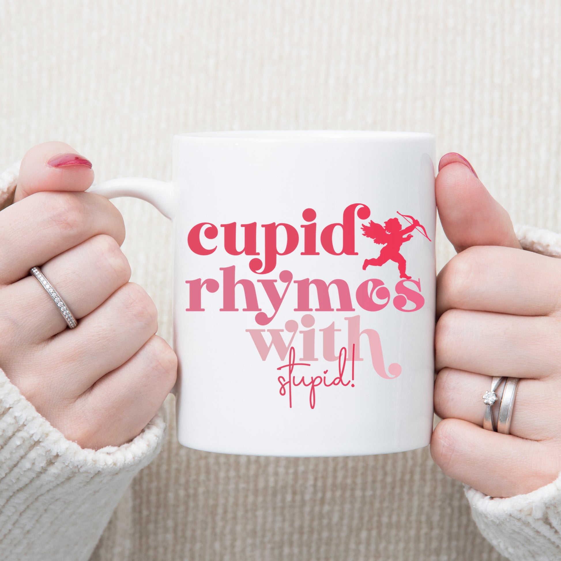 Cupid Rhymes With Stupid Mug and/or Coaster Set  - Always Looking Good -   